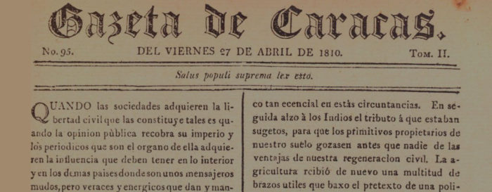  El medio impreso como la Gazeta fue utilizado contra Bolívar.