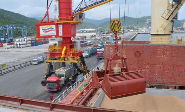 ¡Materia prima garantizada! 30 toneladas métricas de trigo panadero ingresaron a Puerto Cabello
