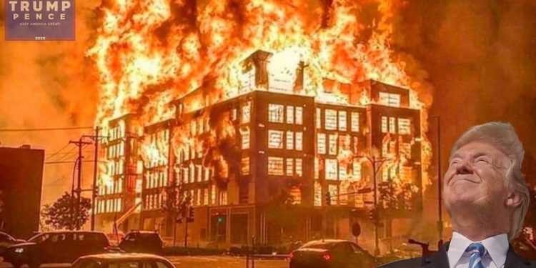 América para los Blancos americanos 1 Minneapolis en Llamas. Trump