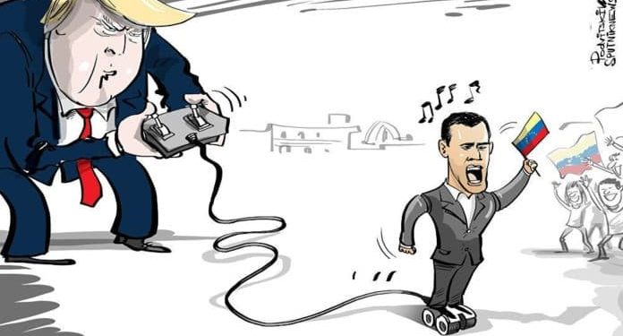 Estados Unidos Donald Trump y su titere guaido (1)