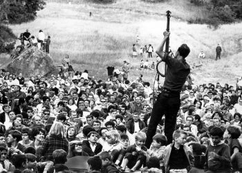 El cantante folk Pete Seeger, en un concierto.