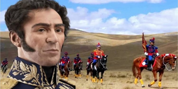 «Nosotros vimos de Junín el campo, vimos que al desplegarse del Perú y de Colombia las banderas, se turban las legiones altaneras, huye el fiero español despavorido, o pide paz rendido. Venció Bolívar, el Perú fue libre, y en triunfal pompa Libertad sagrada en el templo del Sol fue colocada», José Joaquín de Olmedo