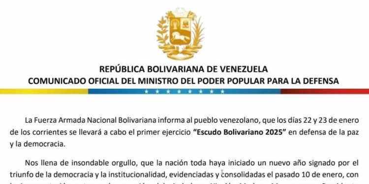 La Fuerza Armada Nacional Bolivariana Anuncia el Ejercicio "Escudo Bolivariano 2025" para Defender la Paz y Democracia