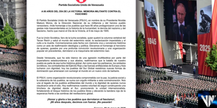 PSUV conmemora 80 años de la victoria antifascista y reafirma su lucha por la soberanía