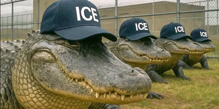 «Deberán aprender a escapar de caimanes» dijo Trump al inaugurar nuevo campo de concentración para migrantes