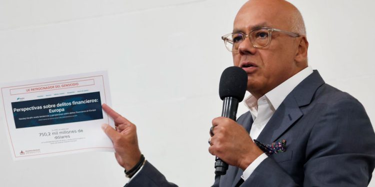 Jorge Rodríguez denuncia al Parlamento Europeo por patrocinio de genocidio y lavado de activos