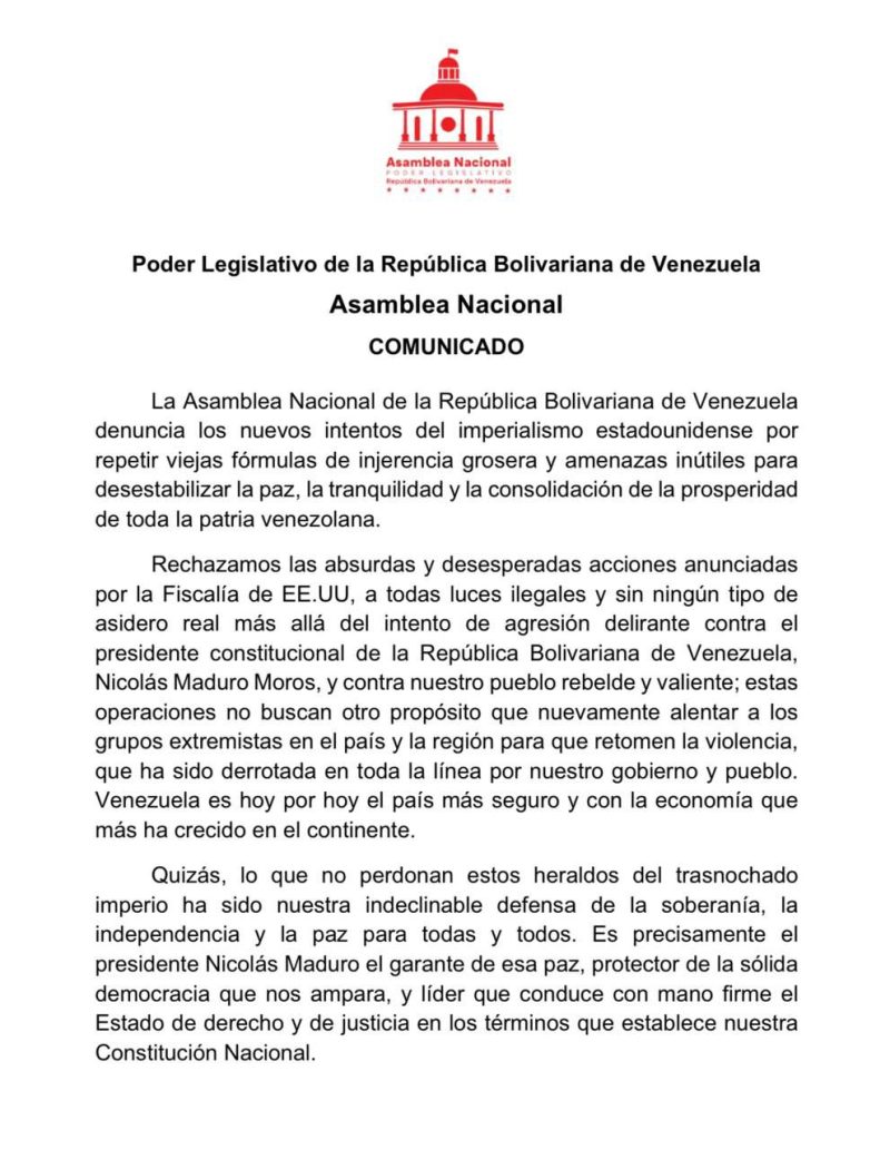 Asamblea Nacional rechaza enérgicamente agresiones de EE.UU. y reafirma apoyo al presidente Maduro 2 img 20250809 141955 2911234272851537404937