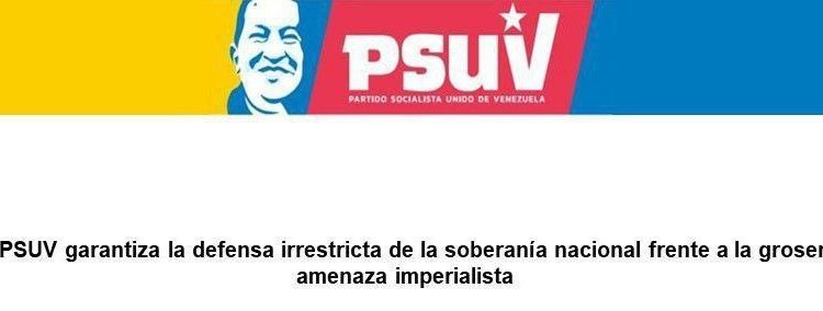 El Partido Socialista Unido de Venezuela rechaza categóricamente amenaza de bloqueo marítimo por parte de estados unidos