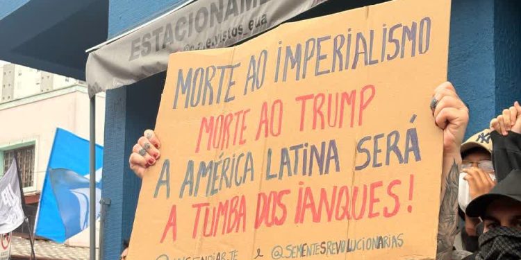 Protesta en Brasil exige liberación de Maduro y rechaza injerencia de EE.UU.