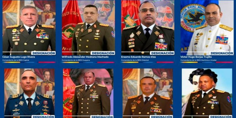 Presidenta (E) renueva el Alto Mando de las Regiones Estratégicas de Defensa Integral (REDI)