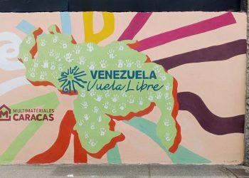 «Venezuela vuela libre»: la peregrinación se apodera de las paredes de Caracas