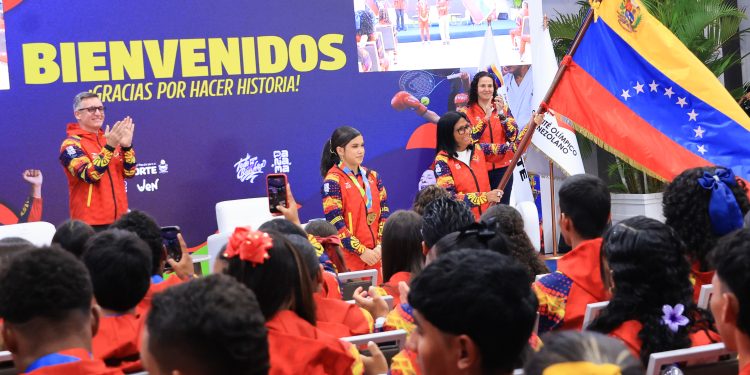 ¡Histórico! Presidenta (E) encabeza recibimiento a la delegación venezolana subcampeona de los Juegos Suramericanos de la Juventud Panamá 2026 (Fotos)