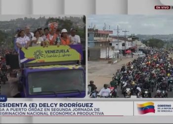 Presidenta (E) Delcy Rodríguez lidera Gran Peregrinación Nacional Económica-Productiva en Ciudad Guayana: “Cero bloqueo contra Venezuela”