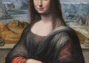 La Mona Lisa, o La Gioconda, es un óleo de Leonardo da Vinci (1503-1519) famoso por la enigmática sonrisa de la modelo, identificada probablemente como Lisa Gherardini.