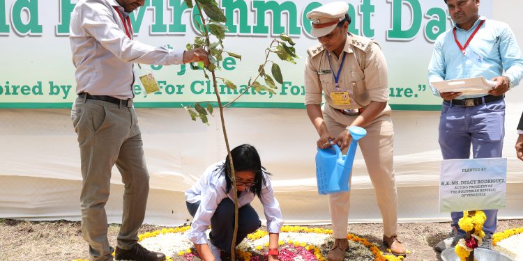 Venezuela e India fortalecen lazos de amistad con siembra de árbol sagrado en Jamnagar
