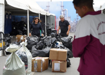Labores continuan de forma ininterrumpida en centro de acopio de La Carlota para atender a damnificados por sismos