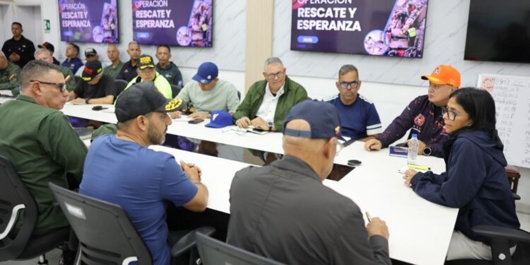 Presidente (E) Delcy Rodríguez reporta 214 réplicas y balance de víctimas tras sismos en el país