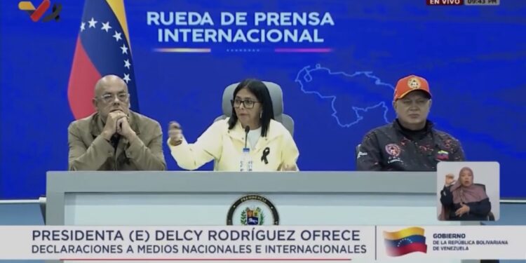 Presidenta (E) Delcy Rodríguez denuncia «laboratorios mediáticos» que intentaron generar caos tras sismos