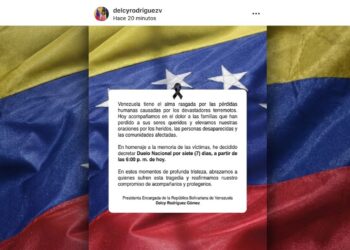Presidenta encargada Delcy Rodríguez decreta Duelo Nacional de 7 días por víctimas de los terremotos 6 Presidenta encargada Delcy Rodríguez decreta Duelo Nacional de 7 días por víctimas de los terremotos