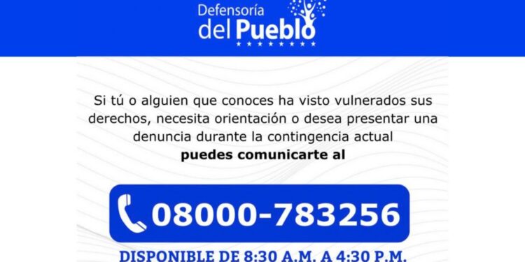 Defensoría del Pueblo activa líneas de atención 0800 para proteger los derechos de los afectados por la emergencia sísmica