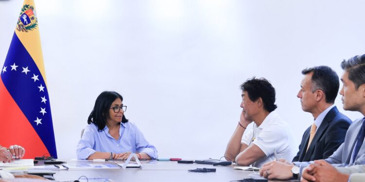 Presidenta Delcy Rodríguez se reúne con empresas de ingeniería sísmica Miyamoto International y TFI Solutions