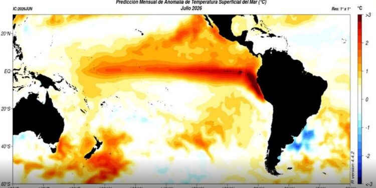 Inameh confirma que el fenómeno El Niño alcanzaría su pico más intenso entre octubre y diciembre de 2026