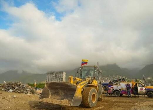 Gobierno nacional remueve más de 497 mil toneladas de escombros en La Guaira tras evento sísmico