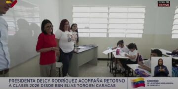 Presidenta Delcy Rodríguez acompaña el inicio del año escolar 2026-2027