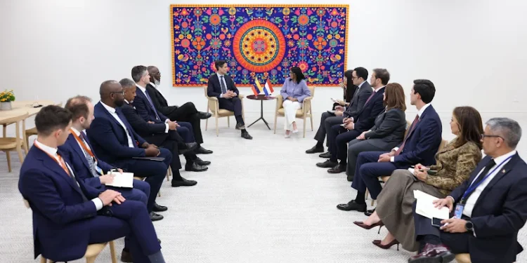 Jefa de Estado venezolana sostiene encuentro de alto nivel con el primer ministro del Reino de los Países Bajos en Nueva York