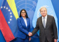 Mandataria nacional se reúne con el secretario general António Guterres, en la sede de la ONU