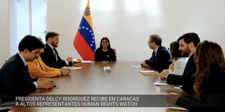 Presidenta Delcy Rodríguez recibe a altos representantes de Human Rights Watch en Caracas
