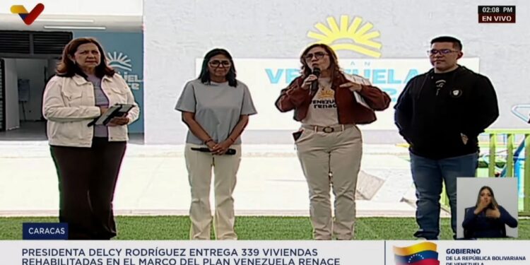 Pdta. Delcy Rodríguez lidera entrega de 339 viviendas rehabilitadas entre Caracas, La Guaira y Aragua