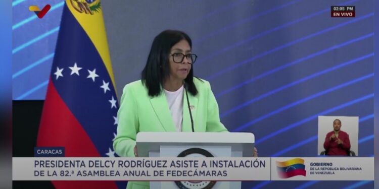 Presidenta Delcy Rodríguez en la 82° Asamblea Anual de Fedecámaras: «Estamos encaminados a un nuevo y productivo momento para Venezuela»