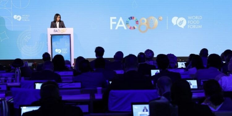 «Los alimentos jamás deberían convertirse en instrumento de presión o confrontación política»: Presidenta Delcy Rodríguez desde la FAO