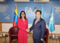 Presidenta Delcy Rodríguez sostiene encuentro con el director general de la FAO, Qu Dongyu en Roma