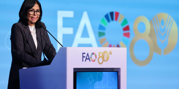 Presidenta Delcy Rodríguez anuncia el Plan «Venezuela Alimenta» en la Fao
