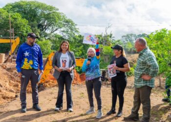 Gobernadora Yulisbeth García arrancó rehabilitación del Puente “Los Aceiticos” en Ciudad Bolívar