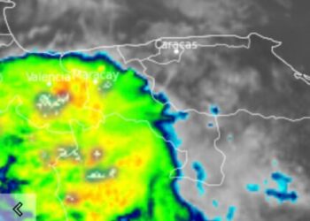 Sistema de precipitaciones avanza desde el suroeste hacia la Gran Caracas