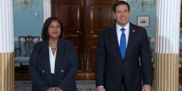 Secretario de Estado de EE.UU, Marco Rubio, y la exdiputada Dinorah Figuera se reunieron en Washington