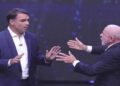 Lula y Flávio Bolsonaro chocan en un debate presidencialante la segunda vuelta